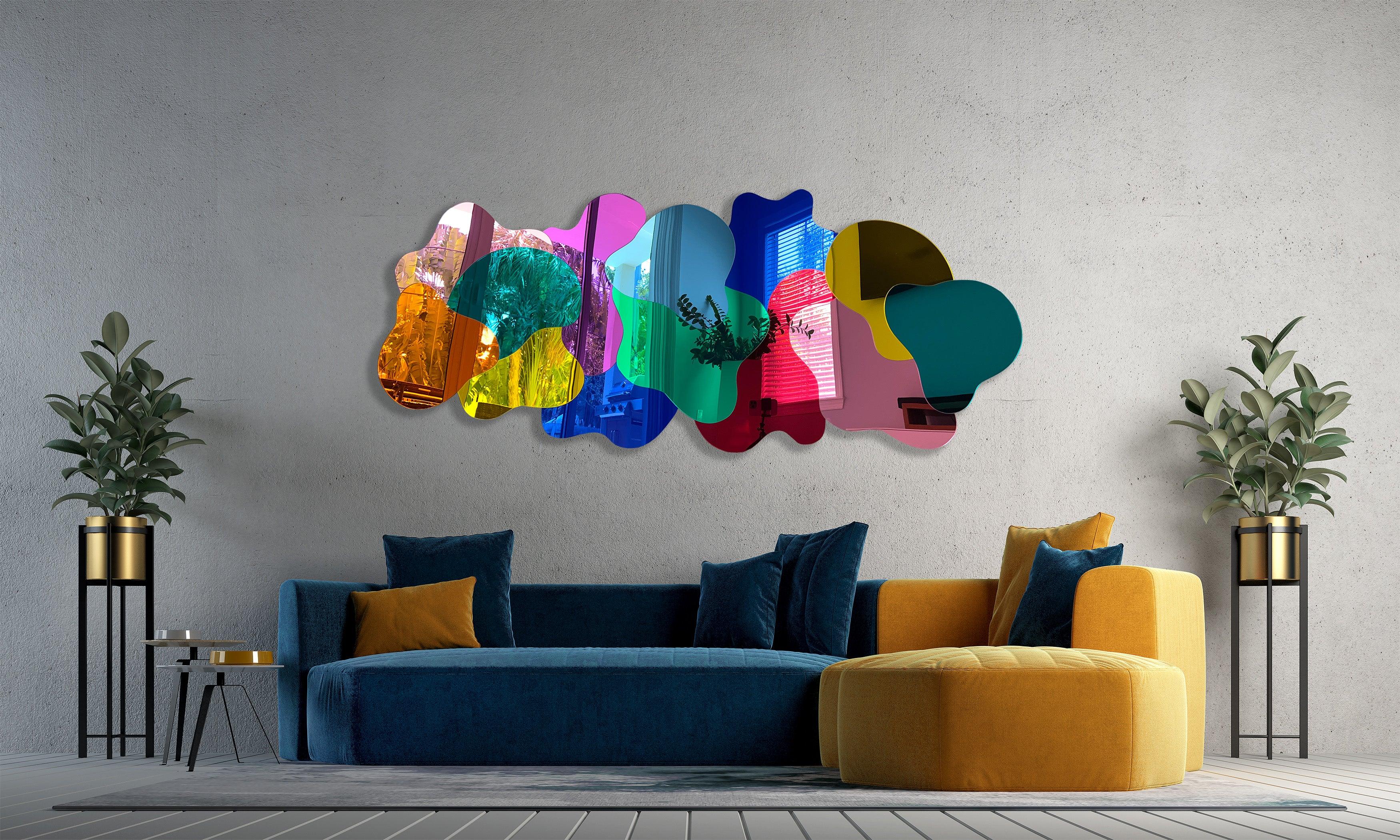 Blobbrush Wall Decor Mirrored Acrylic Art Blob Mirror