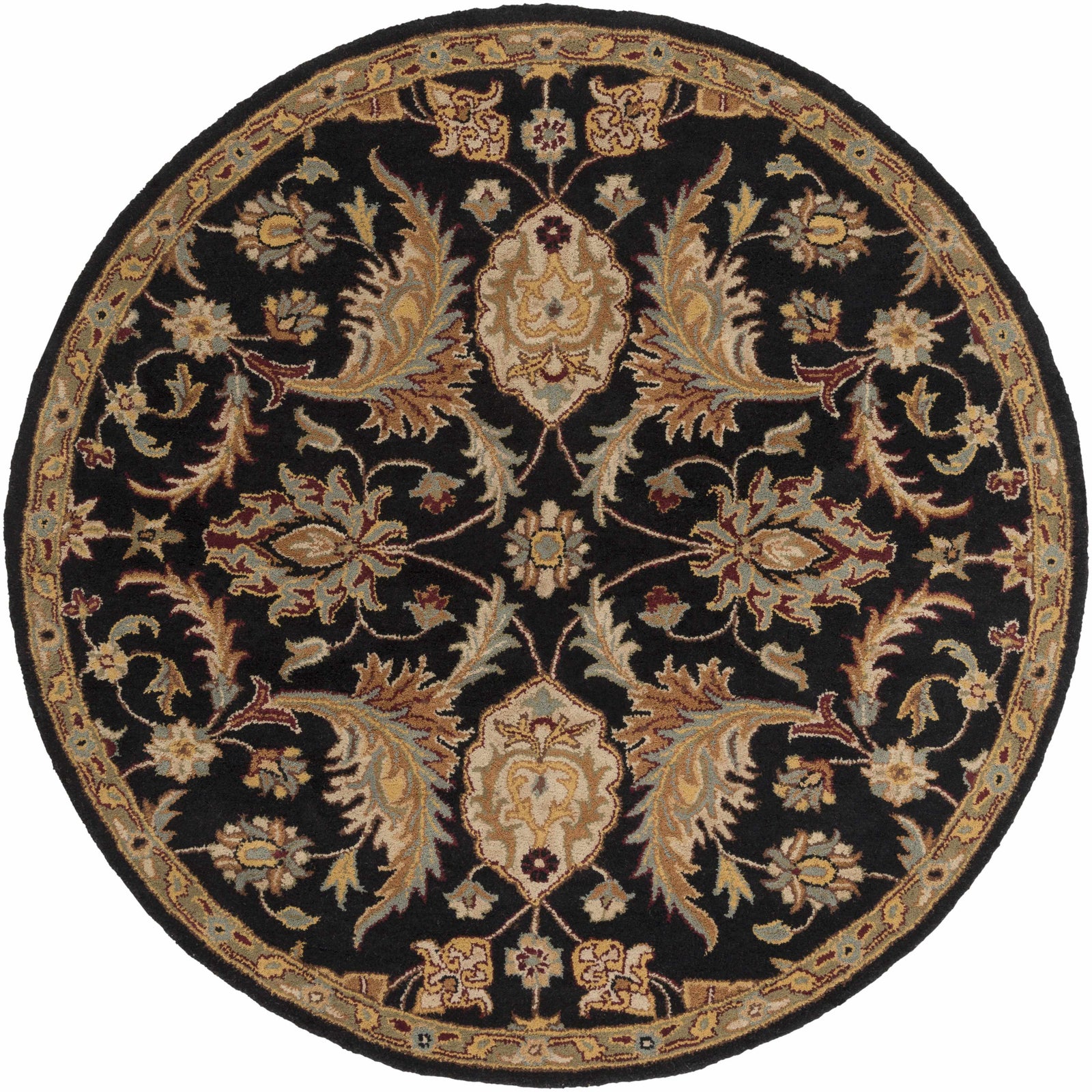 Blomkest Black&Yellow Traditional Wool Carpet