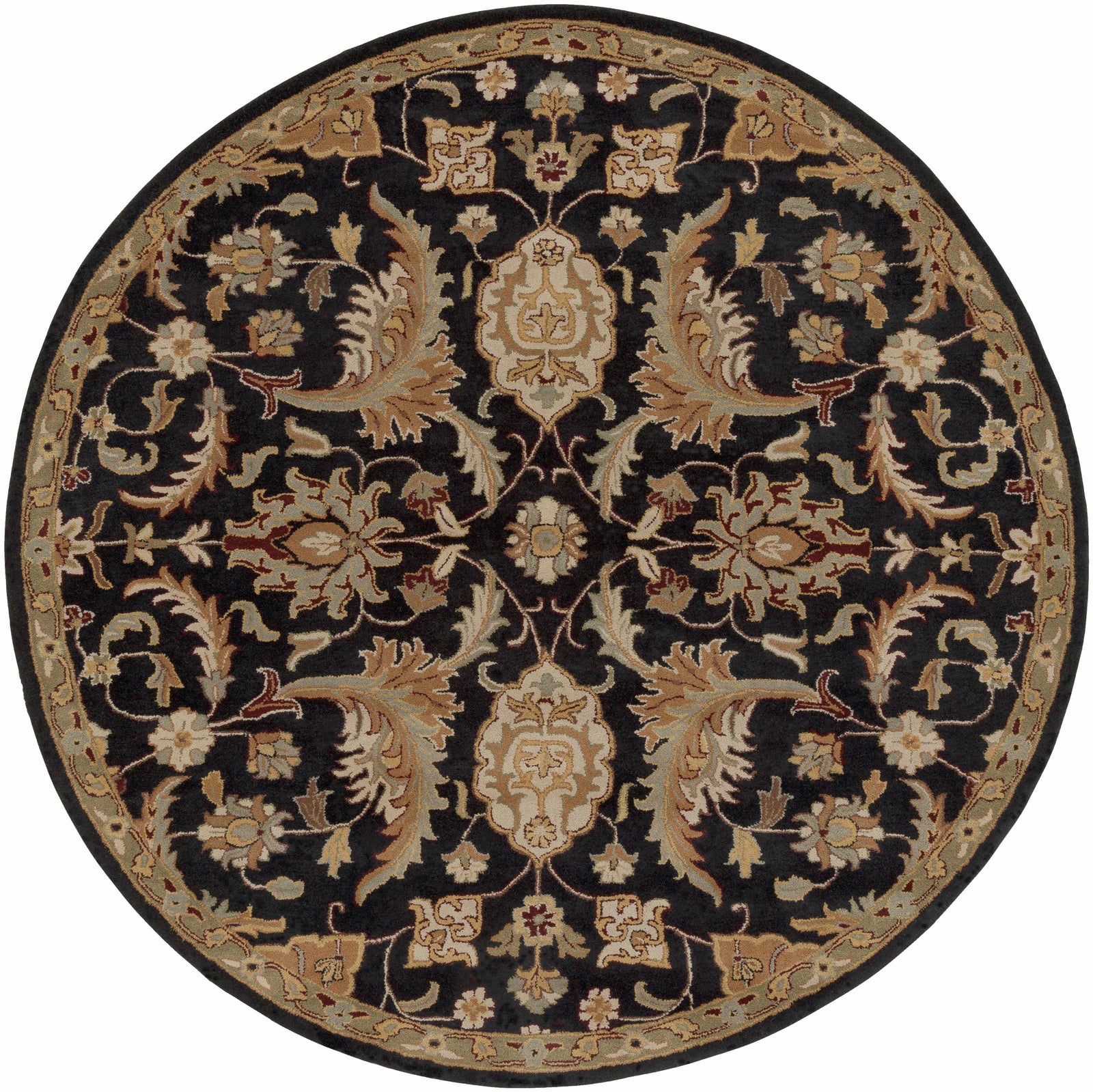 Blomkest Black&Yellow Traditional Wool Carpet