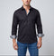 Richard Button-Up Shirt With Contrast Details // Black // Contemporary Fit (Regular)