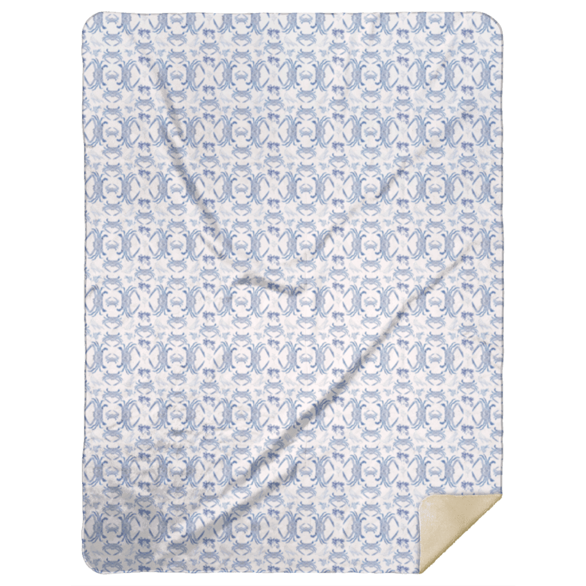 Blue Crab 60x80 Premium Mink Sherpa Blanket Nostalgic Hometown Keepsake