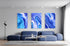 Blue Decor Set of 3 Prints Modern Wall Art Modern Artwork