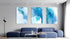 Blue Marble Pattern Set of 3 Prints Modern Wall Art Modern Artwork