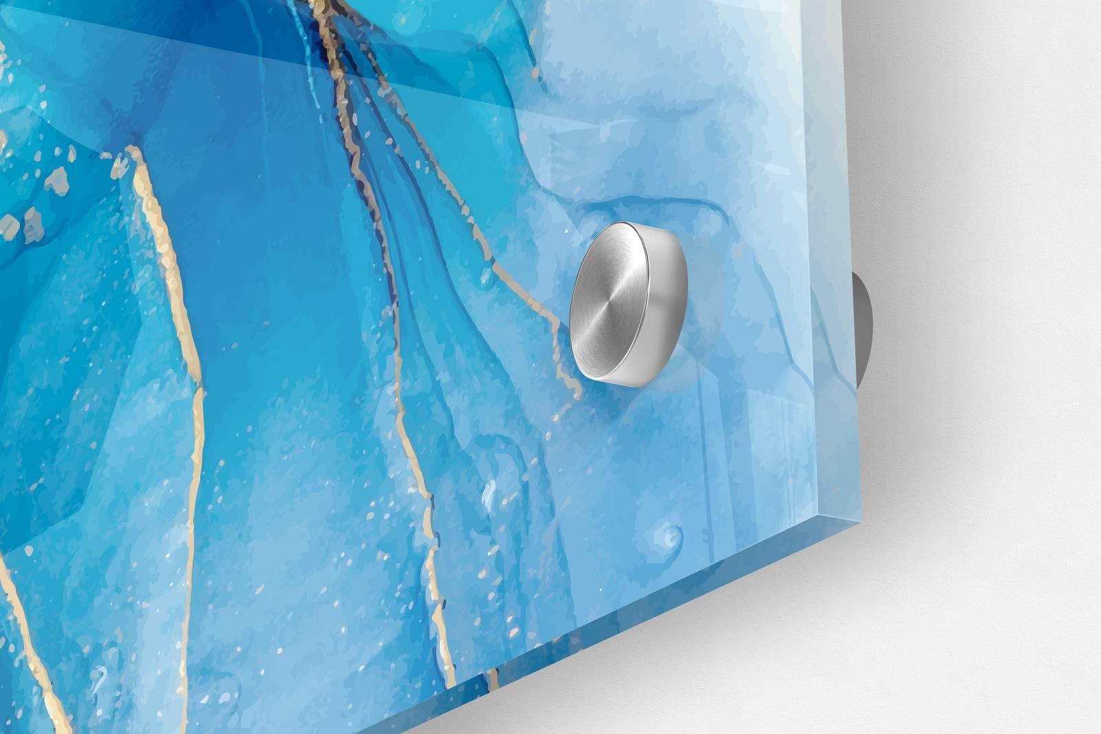 Blue Marble Pattern Set of 3 Prints Modern Wall Art Modern Artwork