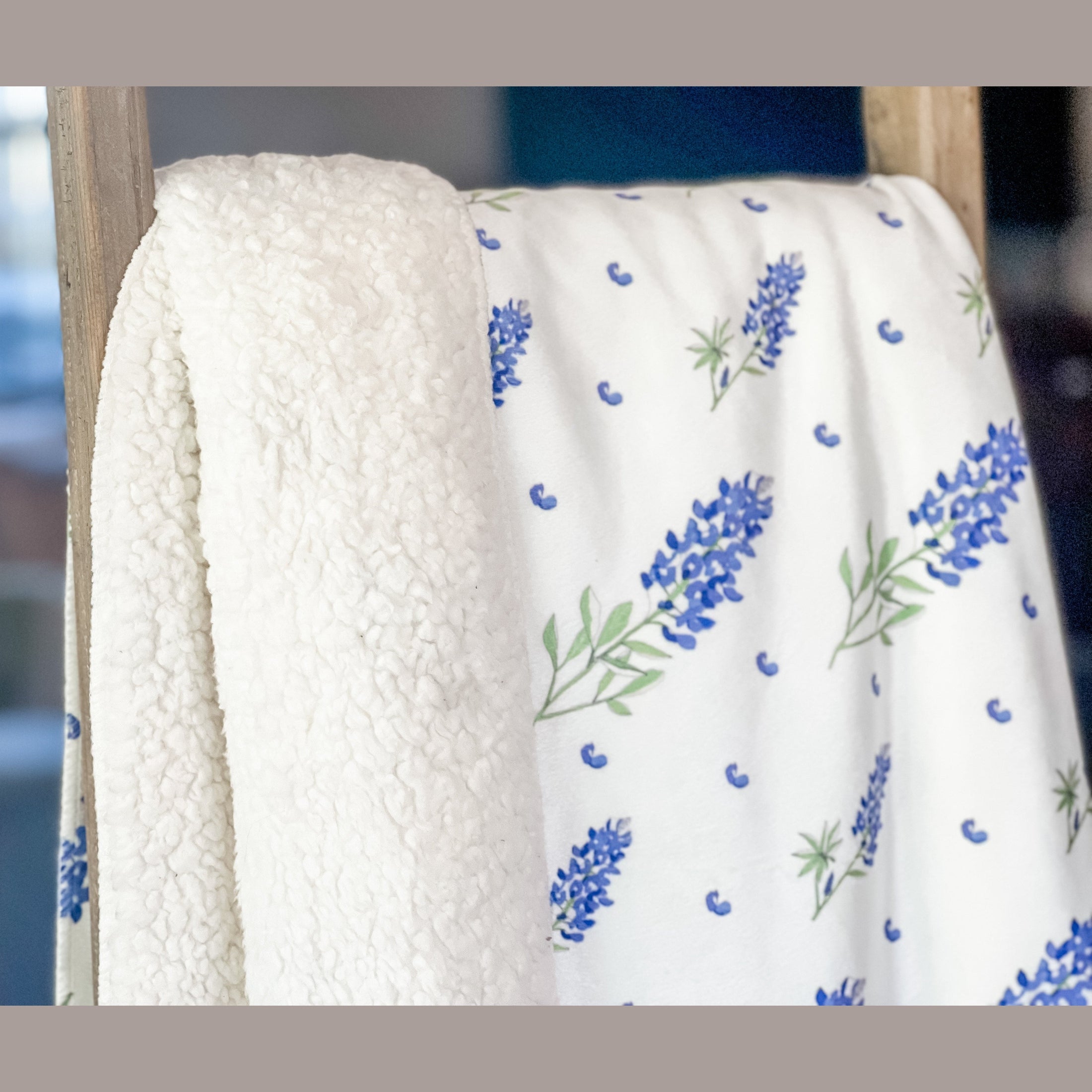 Bluebonnets Plush Throw Blanket 60x80