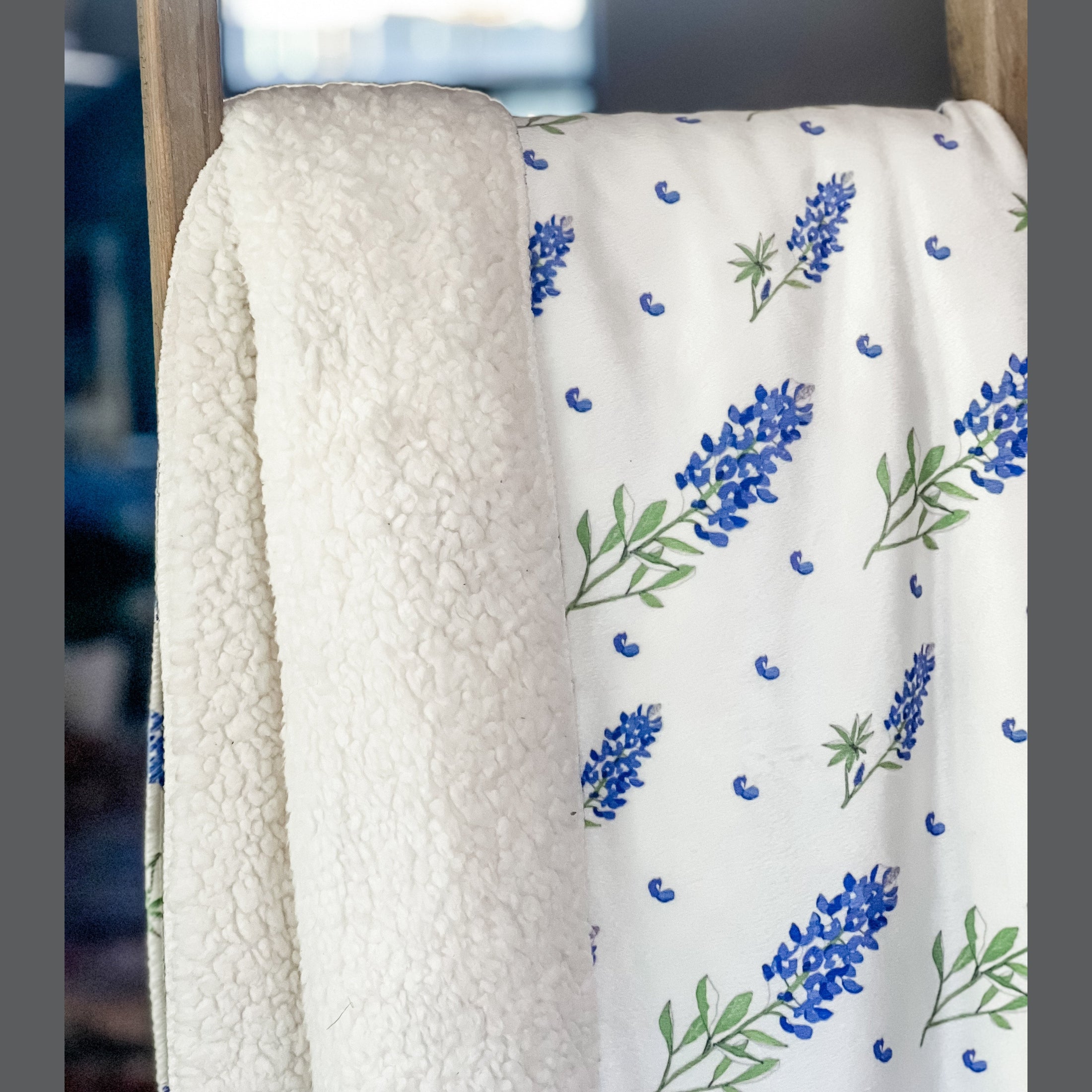 Bluebonnets Plush Throw Blanket 60x80