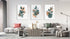 Botanical Pattern Set of 3 Prints Modern Wall Art Modern Artwork