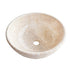 Botticino Marble Mosaic Natural Stone Round Above Vanity Vessel Sink Semi-polished (D)16" (H)6"