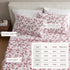 4 Piece Watercolor Floral Microfiber Sheet - Delia Collection