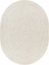 Beige Braided Faux Jute Rug