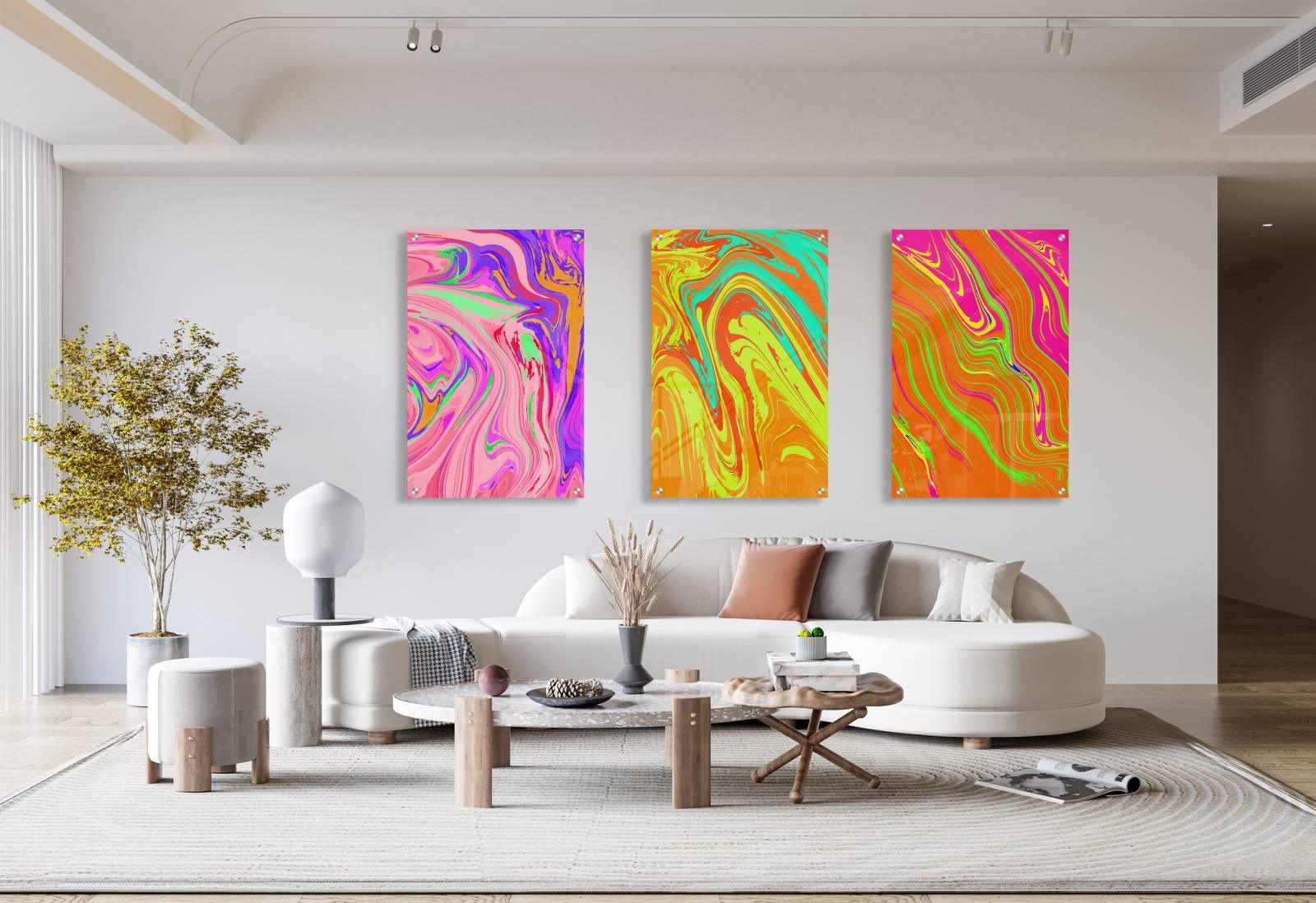 Brightly Design Set of 3 Prints Modern Wall Art Modern Artwork