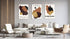 Brown Spots Pattern Set of 3 Prints Modern Wall Art Modern Artwork