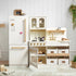 Tiny Land® Play Kitchen Accessories – Play Kitchen Fridge: Wooden Cabinet Refrigerator for Kids