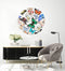 Butterflies Printed Transparent Acrylic Circle