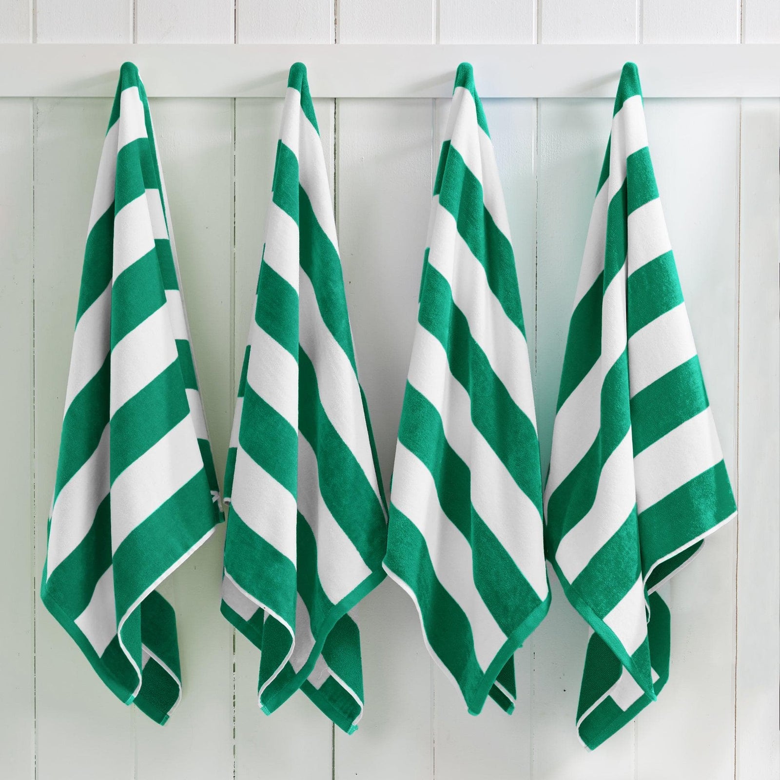 Cotton Velour Cabana Stripe Beach Towel - Novia Collection