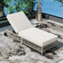 Outdoor Lounge Chair With 5 Position Backrest With Cushion And Wheels
