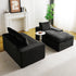 Modular Sofa, Convertible Twin Seat With Chaise Lounge