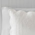 3 Piece Reversible Scalloped Edge Quilt Set White Full/Queen
