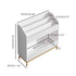 Bookcase Organizer With Storage, 3 Tier Toddler Book Display Shelf For Playroom - White