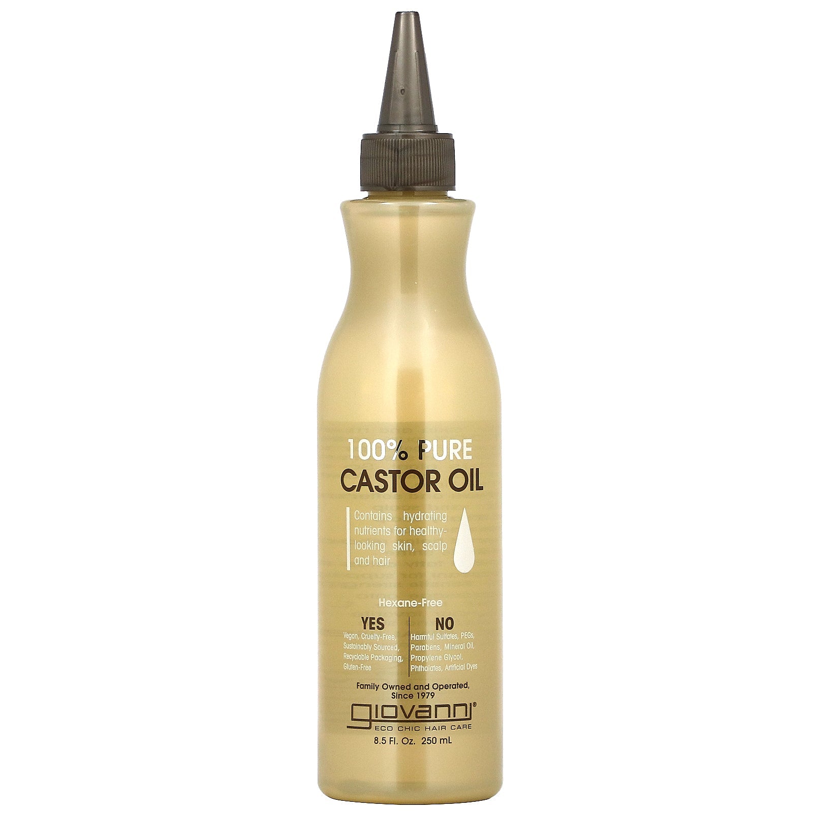 Giovanni 100% Pure Castor Oil, 8.5 Fl Oz