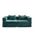Convertible Floor Sofa Bed With Pillow Back Support Armrest