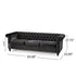 Chesterfield Style 3 Seater Sofa with Deep Button Tufting - Multiple Colors