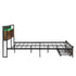 Modern Metal Platform Bed Frame With Wooden Headboard, USB Charging Station, Storage Drawers