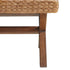 Bench With Water Hyacinth Seat - Brown