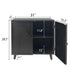 2 Door Accent Cabinet Storage Cabinet With Adjustable Shelf - Black