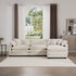 Modern Oversized Modular Cushion Sofa With Ottoman, Low Back, Deep Seating Sofa Set