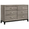 Valen 6-drawer Bedroom Dresser Cabinet Light Taupe