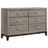 Valen 6-drawer Bedroom Dresser Cabinet Light Taupe