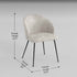 Velvet Upholstery Side Chairs 2 Piece Set With Metal Legs Modern Home Furniture - Beige