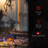 Illuminated Arachnid Halloween Accent with Purple LED Lights - Black
