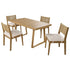 U_Style Multi-Person Outdoor Acacia Wood Dining Table and Chair Set