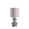 24" Chrome Filigree Cage Table Lamp with Acrylic Beads - Silver