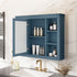 Wall Mounted Medicine Cabinet With Mirror, Storage Cabinet Featuring 6 Open Shelves And Adjustable Interior