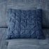 7 Piece Printed Seersucker Comforter Set Navy Queen