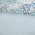 8 Piece Cotton Floral Printed Reversible Comforter Set Blue