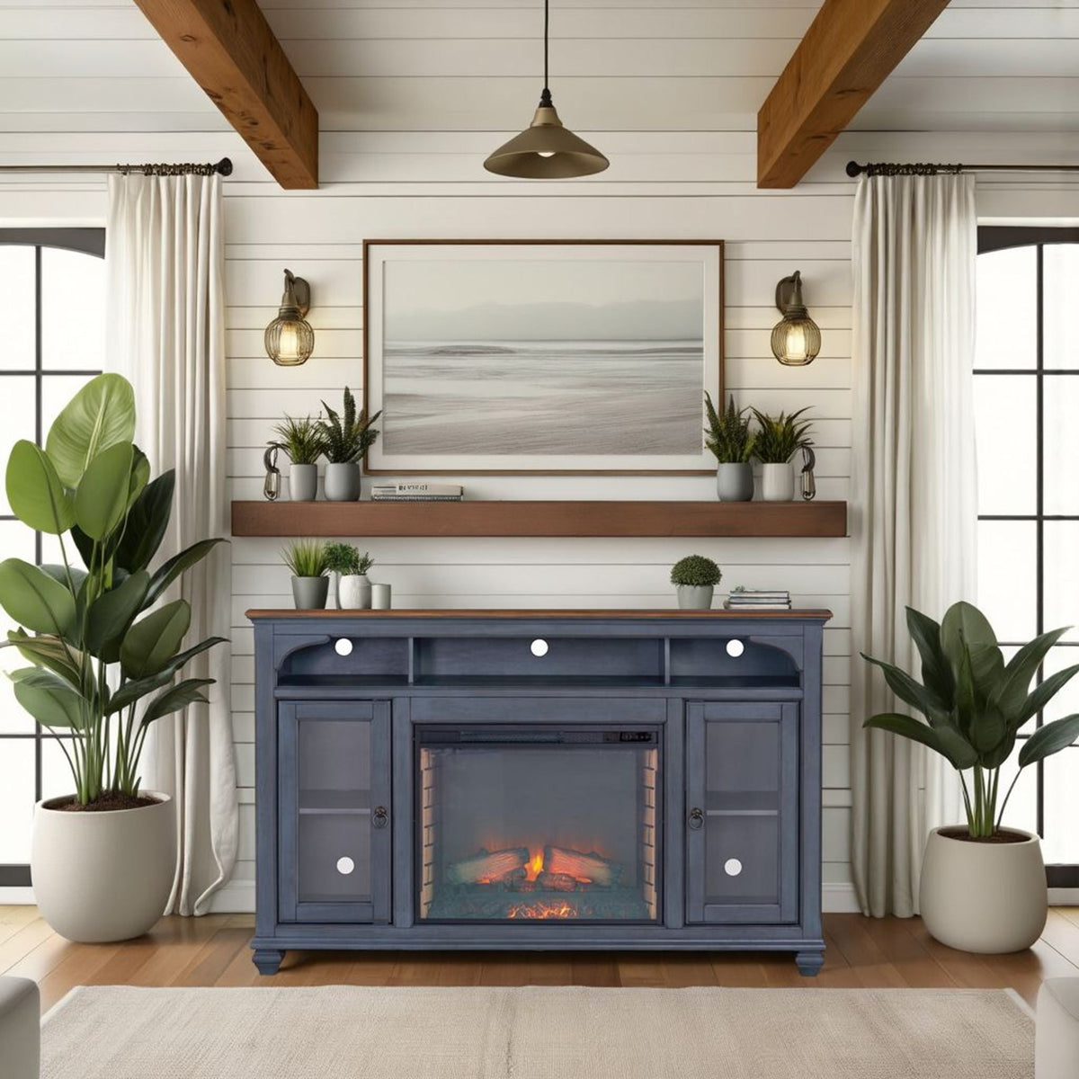Fireplace TV Stand For TVs Up To 80