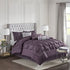 7 Piece Tufted Comforter Set - Plum California King