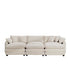 Modern Oversized Modular Cushion Sofa With Ottoman, Low Back, Deep Seating Sofa Set