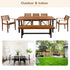 Acacia Wood Outdoor Dining Set with Ergonomic Seating - Seats 7-8