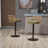 Modern Swivel Bar Stools Adjustable Counter Chairs With Footrest (Set of 2)
