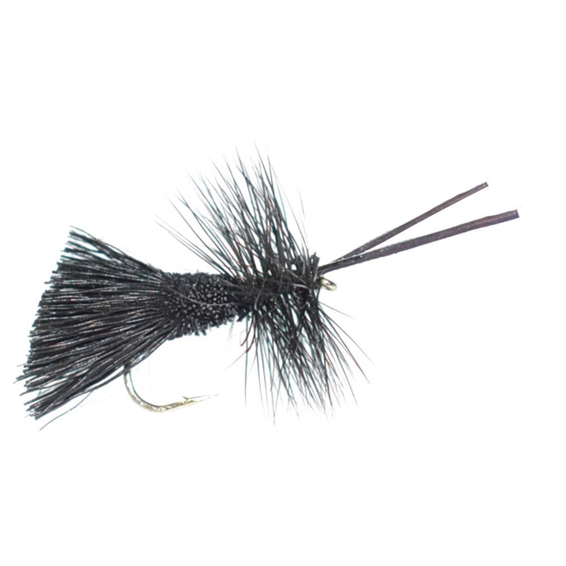 3 Pack Goddard Caddis Black Dry Fly - Hook Size 14