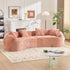Curved Compressed Sofa, Nordic-Style Design For Living Room