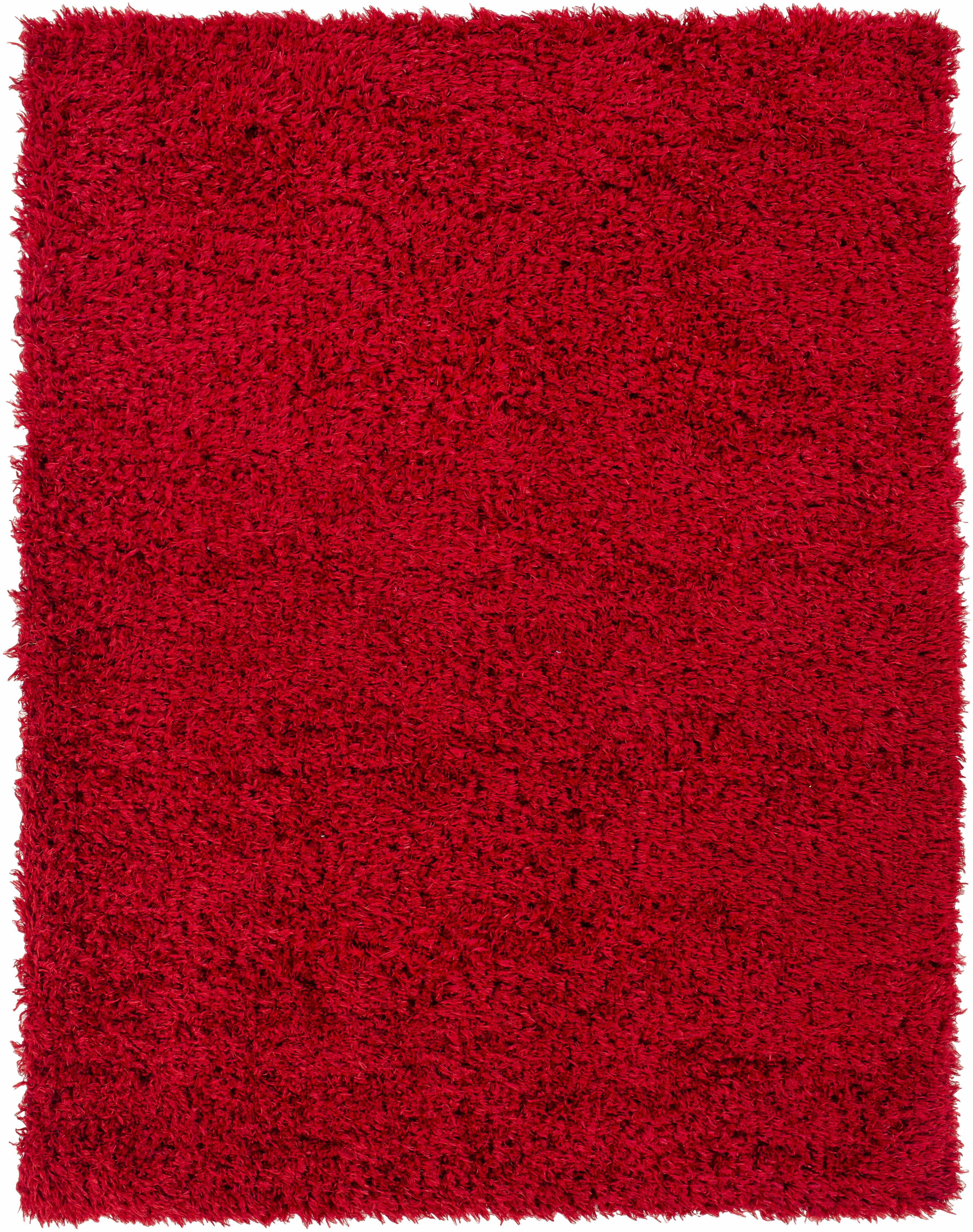 Siari Solid Red Shag Rug