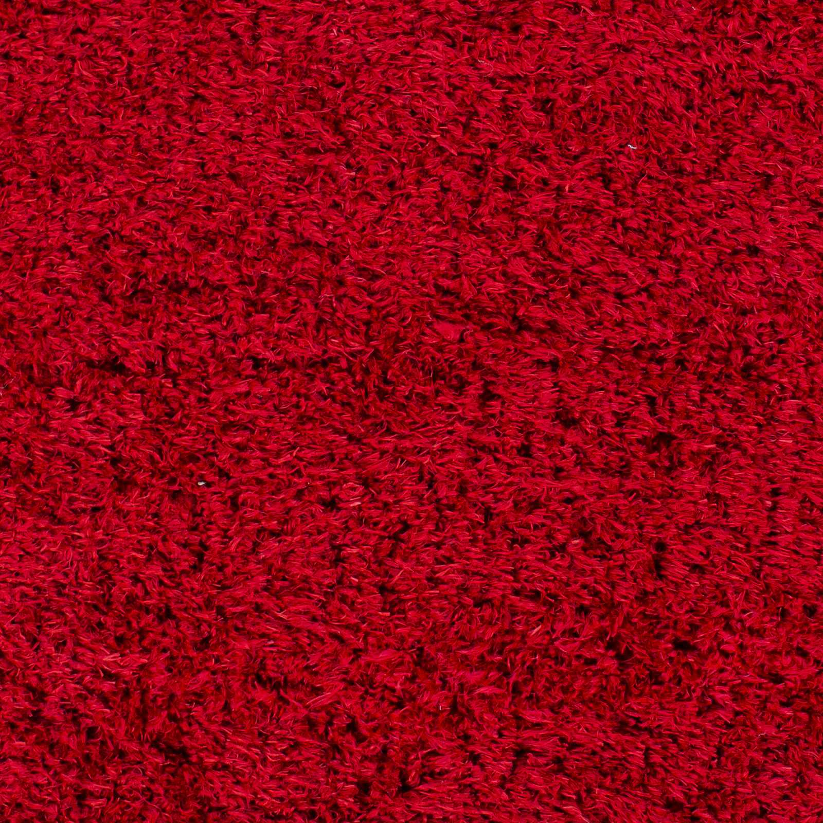 Siari Solid Red Shag Rug