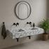 Calacatta Viola Marble Bathroom Double Sink Vanity (W)22" (L)67" (H)8"