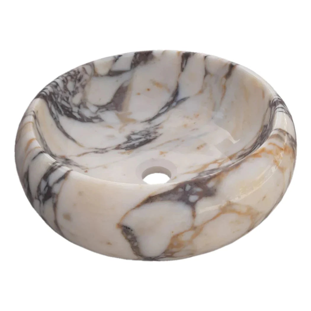 Calacatta Viola Marble Above Vanity Round Bathroom Sink Polished (D)16